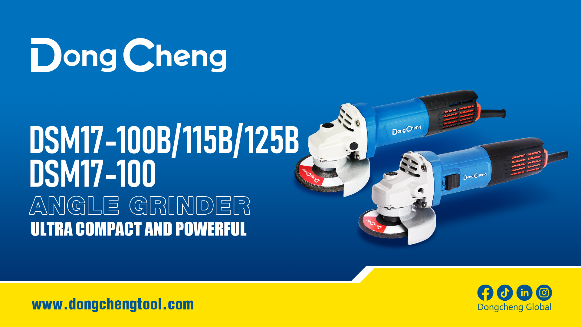 DSM17-100B/115B/125B and DSM17-100 angle grinders
